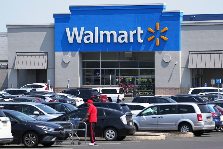 Shown is a Walmart retail location in Philadelphia, Wednesday, June 4, 2025.