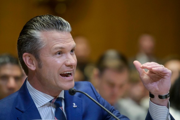 Secretary of Defense Pete Hegseth testifies during a Senate Committee on Appropriations subcommittee hearing to examine proposed budget estimates for fiscal year 2026 for the Department of Defense, on Capitol Hill, Wednesday, June 11, 2025, in Washington.