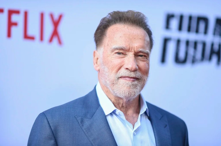 Arnold Schwarzenegger arrives at the season two premiere of 