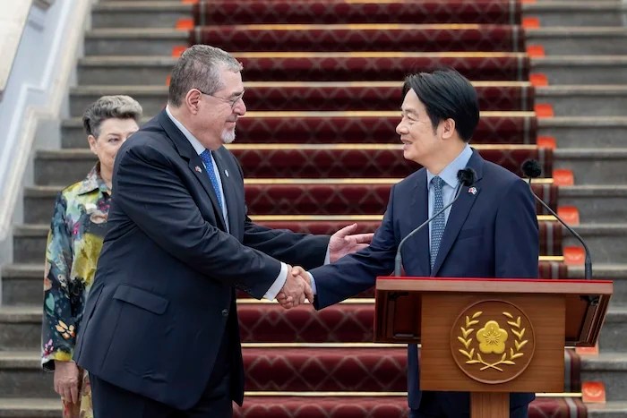 Guatemalan president reaffirms support for Taiwan as Beijing applies pressure