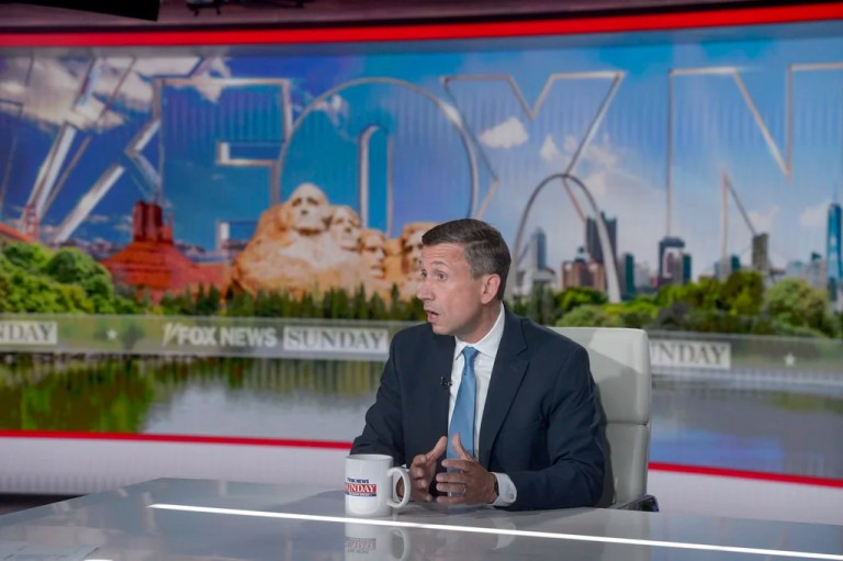 Democratic National Committee Chairman Ken Martin speaks with 