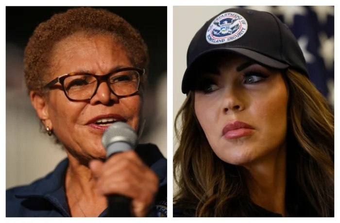 Bass scolds former House colleague Noem after Padilla detainment: ‘I do not recognize you’