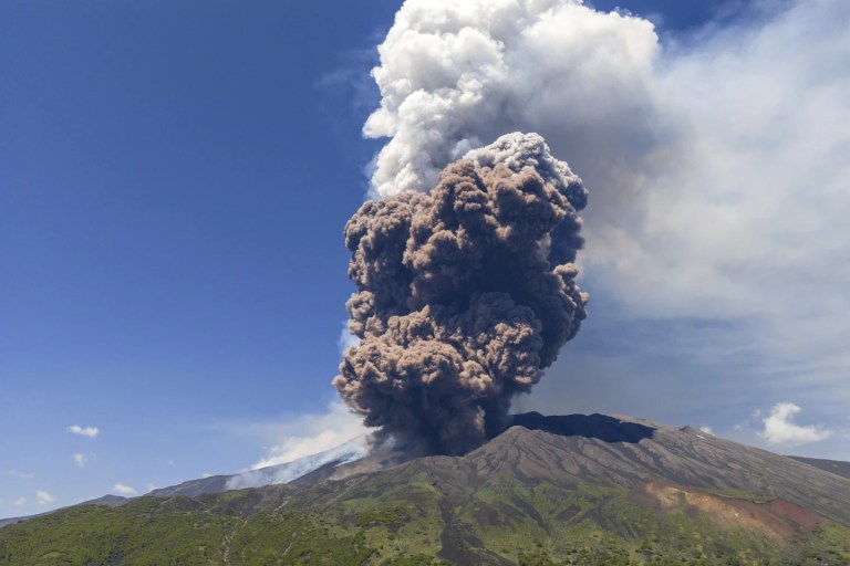 Sicily’s Mount Etna produces enormous ash cloud in volcanic eruption