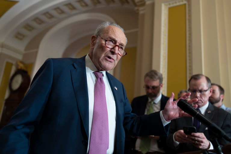 Senate Minority Leader Chuck Schumer (D-NY) expresses his frustration to reporters after he learned President Donald Trump's administration postponed classified briefings for Senate and House members today as lawmakers are looking for more answers about Trump's directed strikes on Iranian nuclear facilities over the weekend and his announcement on Monday that the two countries had reached a ceasefire agreement, at the Capitol in Washington, Tuesday, June 24, 2025.