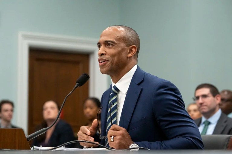 Secretary of Housing and Urban Development Scott Turner testifies during a House Committee on Appropriations subcommittee budget hearing on the Department of Housing and Urban Development, Tuesday, June 10, 2025 in Washington. (AP Photo/Kevin Wolf)