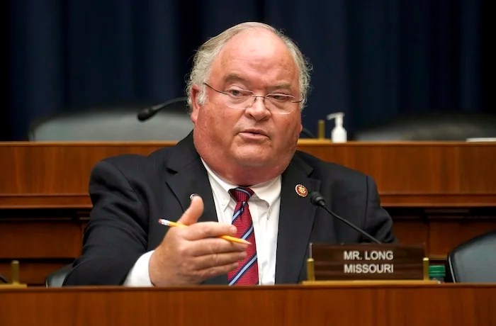 FILE - Rep. Billy Long, R-Mo., asks questions during a House Energy and Commerce Subcommittee on Health hearing May 14, 2020