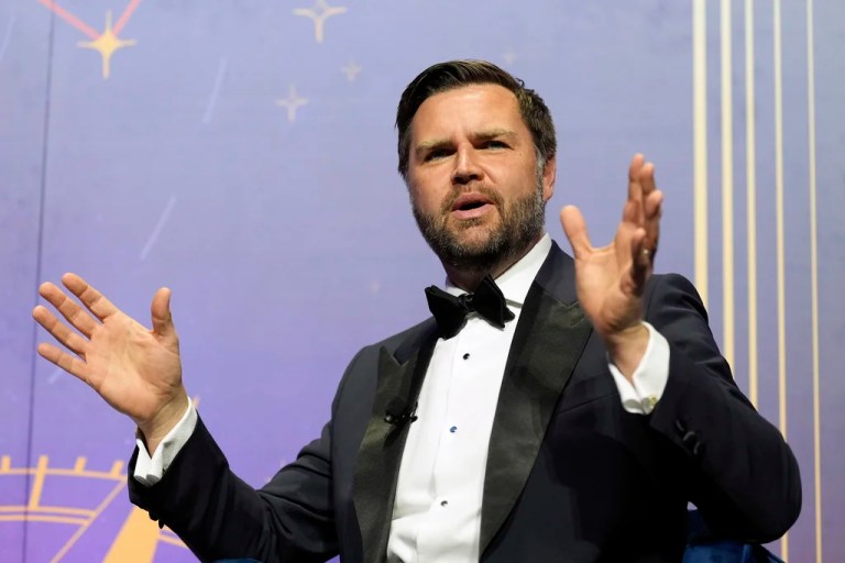 Vice President JD Vance speaks at the American Compass's The New World Gala in Washington, Tuesday, June 3, 2025.