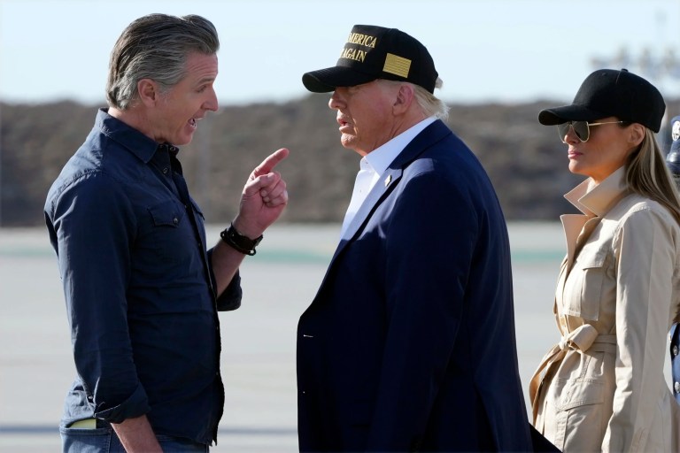Trump relishes fight with Newsom over LA riots