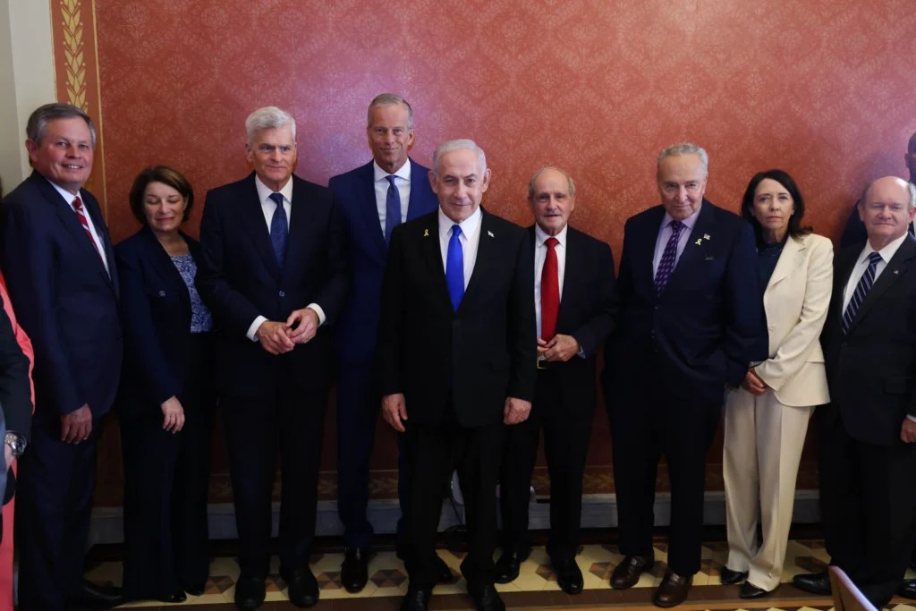 Israeli Prime Minister Benjamin Netanyahu on Capitol Hill.