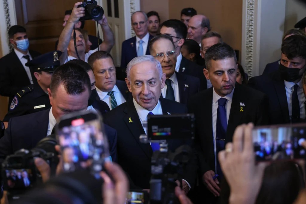 Israeli Prime Minister Benjamin Netanyahu on Capitol Hill.