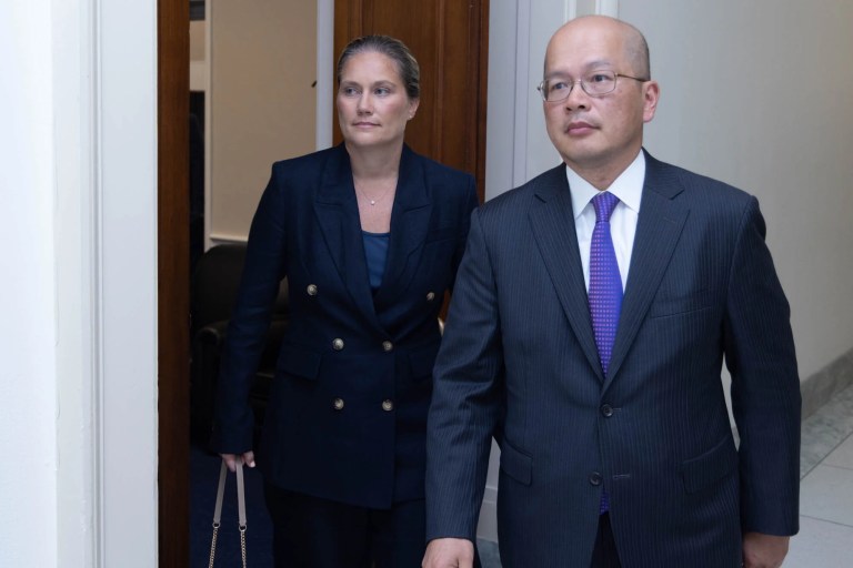 Biden aide Annie Tomasini on Friday, July 18, 2025, at the Rayburn House Office Building in Washington for the Biden autopen investigation. (Graeme Jennings/Washington Examiner)