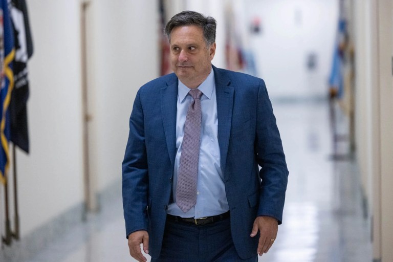 Ron Klain, former White House chief of staff, exits the House Oversight Committee's autopen investigation interview on July 24, 2025. (Graeme Jennings/Washington Examiner)