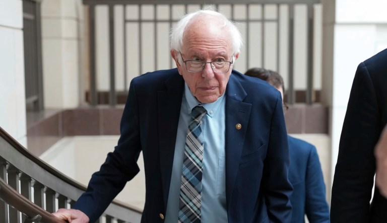 Sen. Bernie Sanders, I-Vt., departs following a classified briefing on President Donald Trump's directed strikes on Iranian nuclear facilities last weekend, at the Capitol in Washington, Thursday, June 26, 2025.
