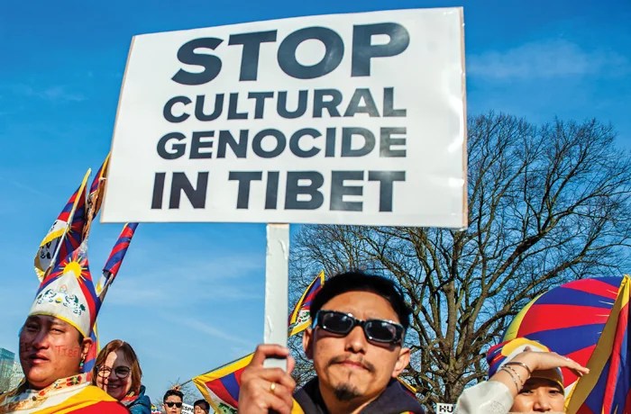 A protester in The Hague, Netherlands, on March 10, 2025. 
(Ana Fernandez/SOPA Images/LightRocket/Getty)