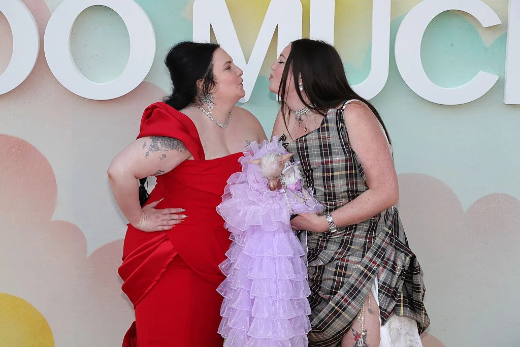 Lena Dunham and Megan Statler attend the "Too Much" UK Special Screening at The Barbican on June 23, 2025 in London, England. (Photo by Justin Palmer/Getty Images)