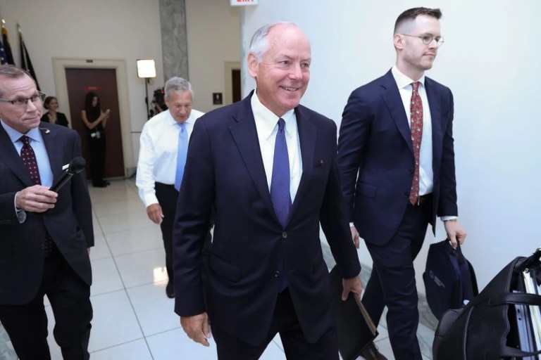 Steve Ricchetti, former counselor to the president and deputy chief of staff for the White House, arrived on Wednesday, July 30, 2025 to testify before the House Oversight Committee on its investigation into the use of the autopen during the Biden administration. (Graeme Jennings/Washington Examiner)