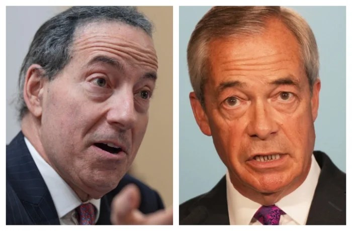 Nigel Farage bashes Jamie Raskin as ‘pigheaded’ in heated exchange