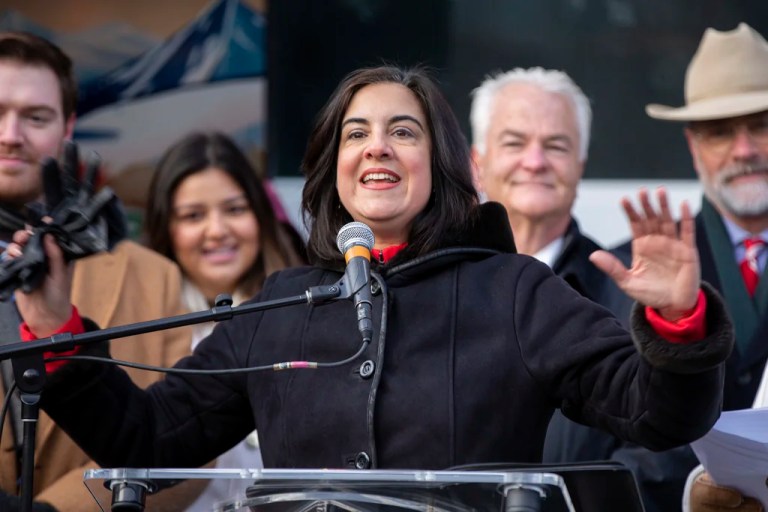 Rep. Nicole Malliotakis, R-NY, speaks in New York on Sunday, February 2, 2025.