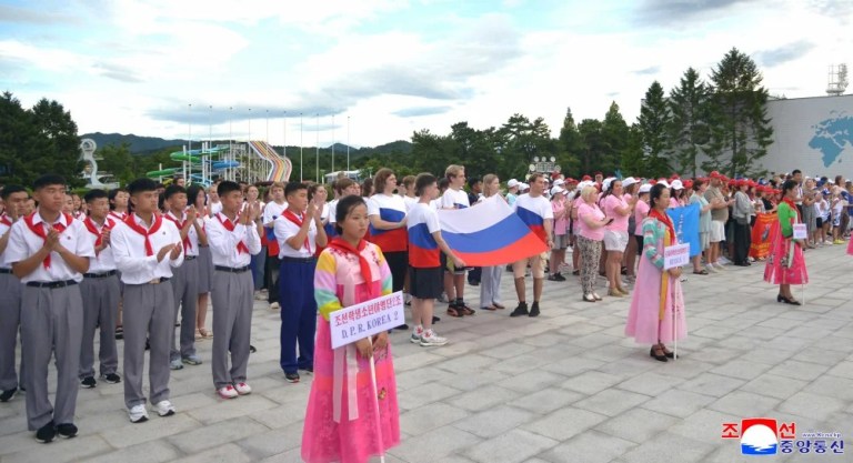 Russian children arrive in North Korea for ‘friendship camp’ in Songdowon