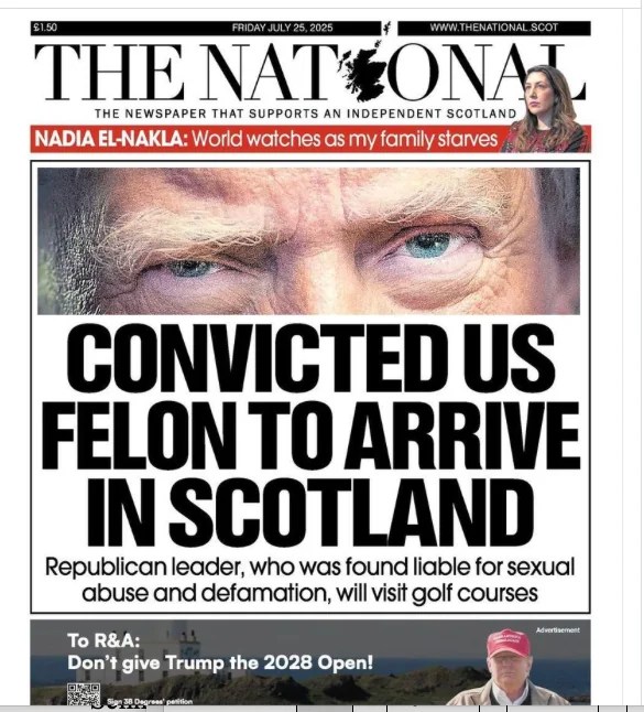 The National newspaper's front page. Credit: Thomas Weber.