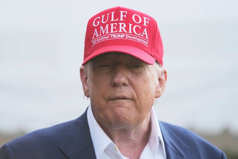 President Donald Trump speaks to the media before walking across the South Lawn of the White House to board Marine One en route to Joint Base Andrews, Maryland, and on to Florida, Tuesday, July 1, 2025, in Washington.