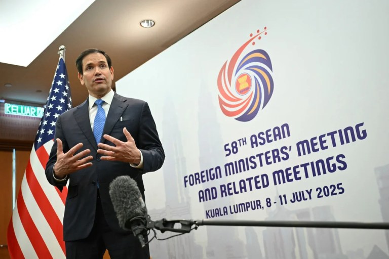 Rubio meets with Chinese Foreign Minister Wang Yi at ASEAN conference