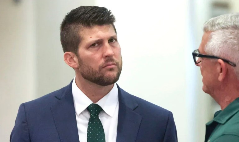 Florida Attorney General James Uthmeier chats with participants at the 2025 Florida Sheriffs Association Summer Conference during a coffee break, Tuesday, July 29, 2025, in Championsgate, Fla.