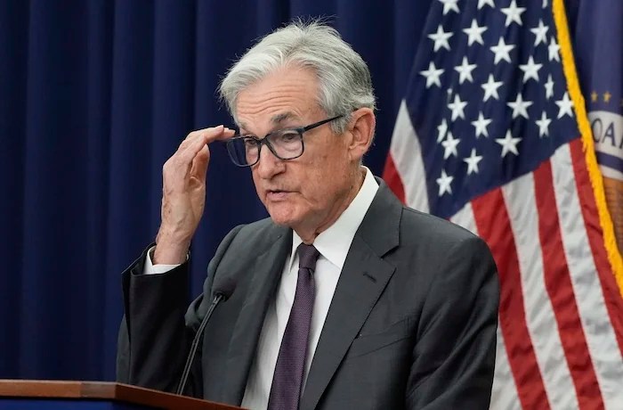 Federal Reserve Chairman Jerome Powell, speaks during a news conference following the Federal Open Market Committee meeting
