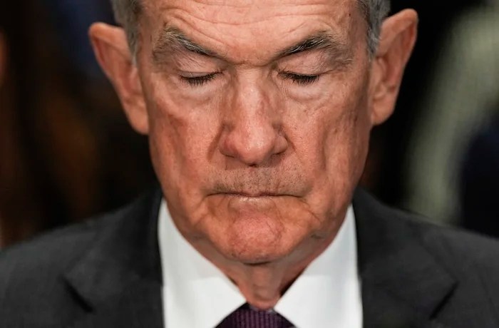 Federal Reserve Board Chairman Jerome Powell arrives before a Senate Committee on Banking hearing, Wednesday, June 25, 2025,