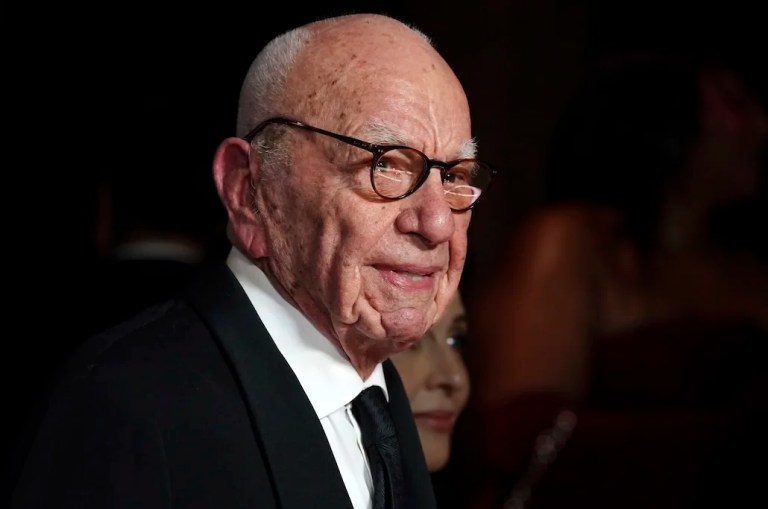 Rupert Murdoch arrives at the 11th Breakthrough Prize Ceremony on Saturday, April 5, 2025, in Los Angeles. (Photo by Jordan Strauss/Invision/AP)