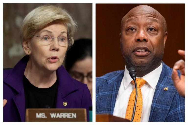 elizabeth warren and tim scott