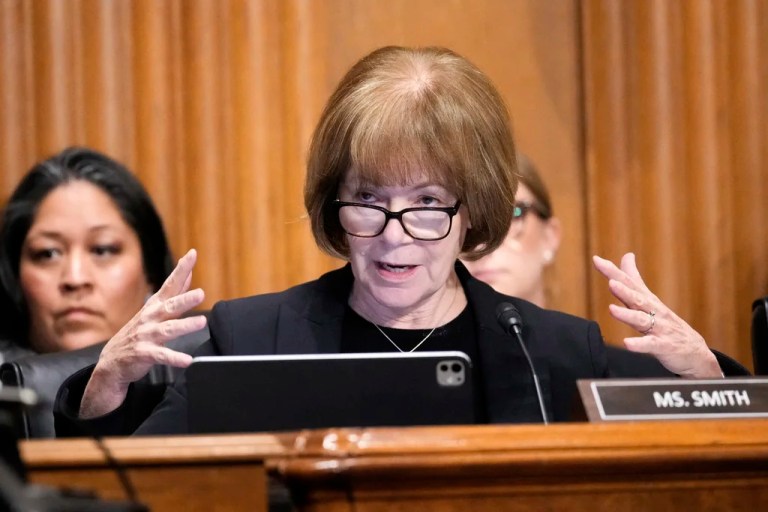 Senate Democrat Tina Smith to be hospitalized overnight after feeling unwell