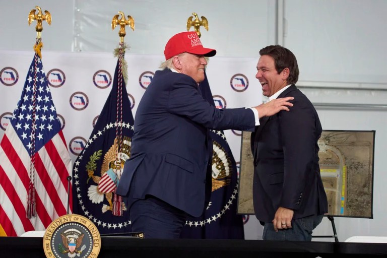 Trump tells ex-rival DeSantis ‘you’ll always be my friend’ during ICE facility visit