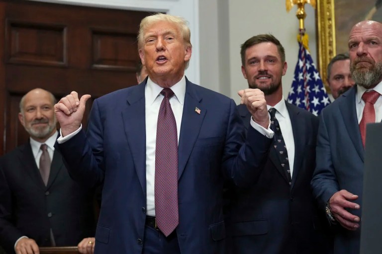 President Donald Trump doubled down on calls for the Washington Commanders to change their team name back to the Redskins.