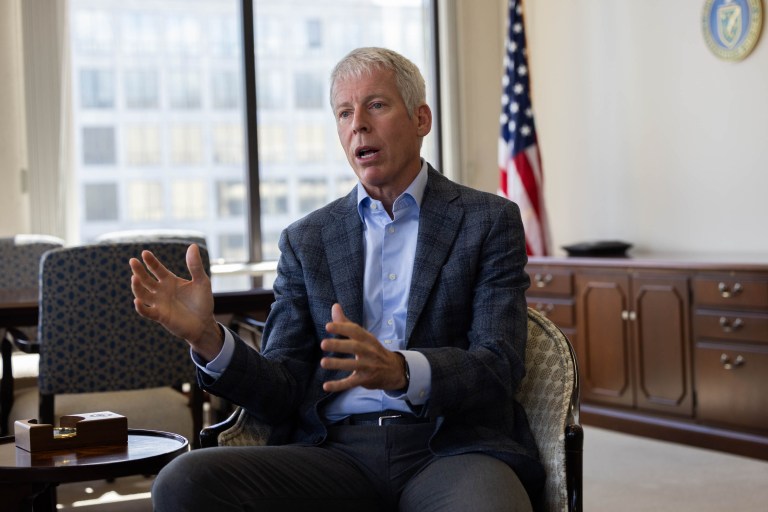 Energy Secretary Chris Wright speaks to the Washington Examiner during an interview on Friday, Aug. 22, 2025, at his office in Washington.