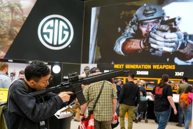 Sig Sauer display at the National Rifle Association's Annual Meetings