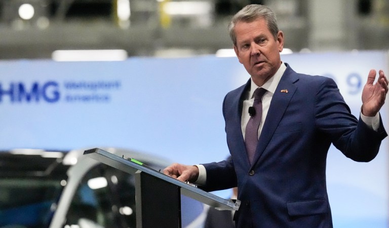 Georgia Gov. Brian Kemp speaks.
