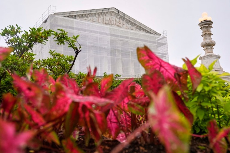The Supreme Court is seen on Monday, June 16, 2025, in Washington. (AP Photo/Mariam Zuhaib)