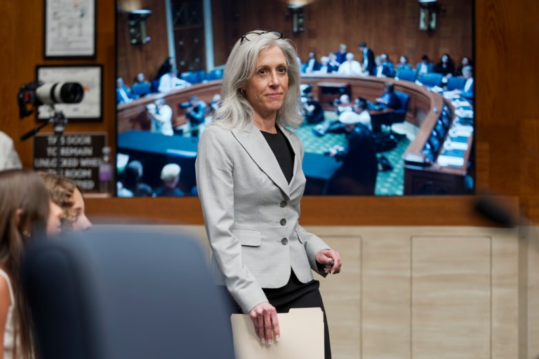 Susan Monarez, President Donald Trump's nominee to be director of the Centers for Disease Control and Prevention, arrives to testify before the Senate HELP Committee.