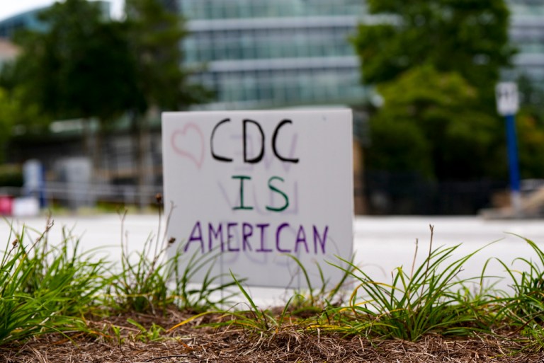 A memorial is seen in the aftermath of a shooting near the CDC where DeKalb County Police Officer David Rose was killed while responding, Wednesday, Aug. 13, 2025, in Atlanta.