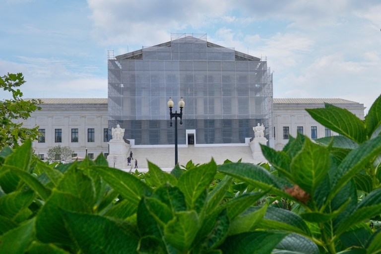 The Supreme Court is seen on Thursday, Aug 14, 2025, in Washington. (AP Photo/Mariam Zuhaib)