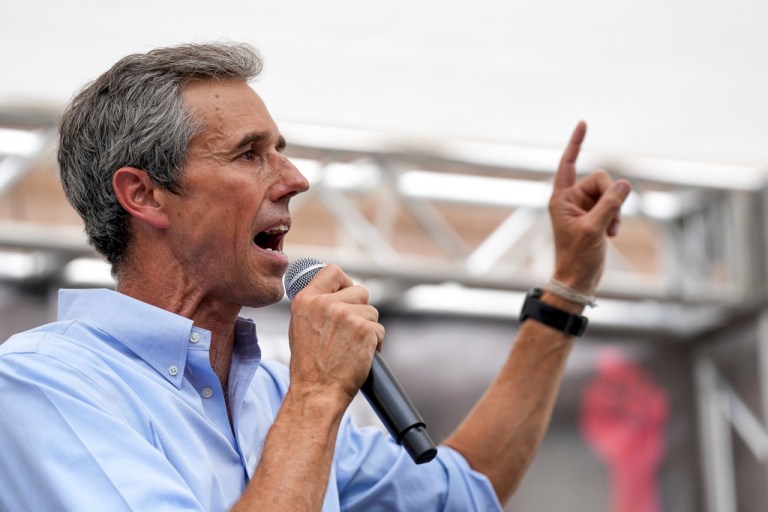 Former United States Rep. Beto O'Rourke speaks during the Fight the Trump Takeover rally at the Texas Capitol on Saturday, Aug. 16, 2025, in Austin, Texas.