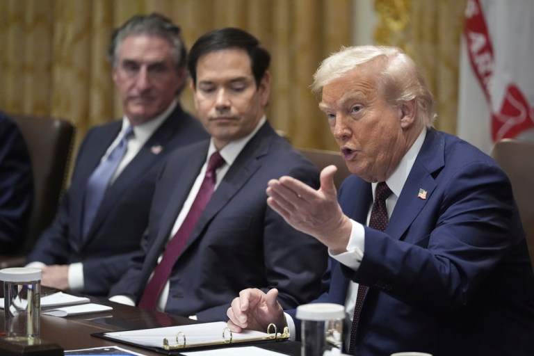 President Donald Trump said Tuesday that he was prepared for a legal fight with Lisa Cook, the Federal Reserve governor the president announced he would be firing Monday night.