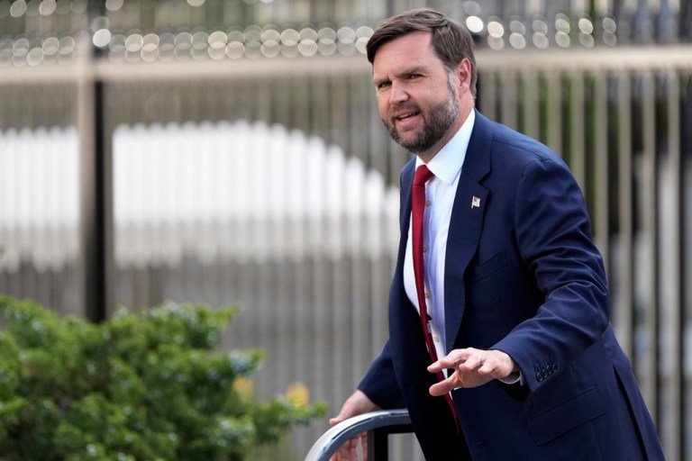 Vice President JD Vance walks to the West Wing of the White House, Tuesday, Aug. 26, 2025, in Washington.