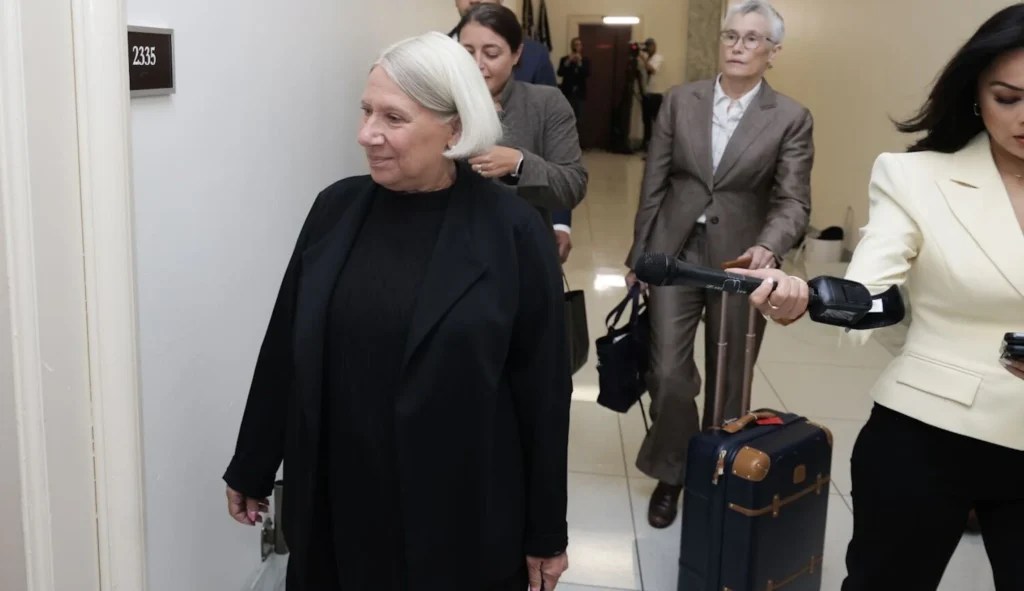 Anita Dunna arrives to testify in the probe into President Joe Biden's fitness. Graeme Jennings/Washington Examiner