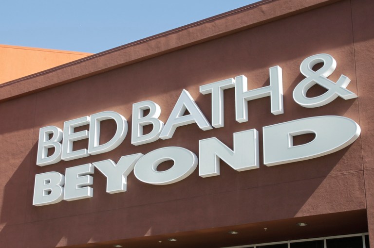 A Bed Bath & Beyond sign is displayed, May 9, 2012, in Mountain View, Calif. Overstock.com  is dumping its name online and becoming Bed Bath & Beyond. Overstock has officially relaunched Bed & Bath & Beyond site online Tuesday, Aug. 1, 2023, in the U.S., after acquiring the bankrupt retail chain’s intellectual property assets for $21.5 million. (AP Photo/Paul Sakuma, File)