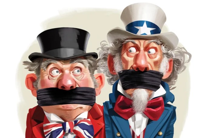 Free speech under threat in the US and Britain, though the challenges differ