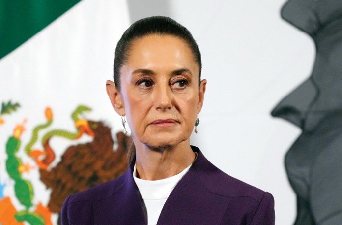 Mexican President Claudia Sheinbaum in Mexico City, March 4, 2025. (Marco Ugarte/AP)