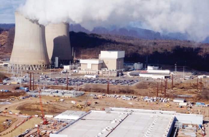A data center owned by Amazon Web Services is under construction next to a nuclear power plant in Berwick, Pennsylvania, Jan. 14, 2025. (Ted Shaffrey/AP)