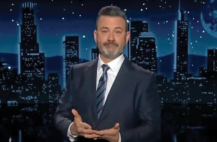 Late-night host Jimmy Kimmel chokes back tears as he describes his dismay at Donald Trump’s election, Nov. 6, 2024.(ABC, via YouTube)
